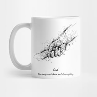 Father's Help Scribble Style Mug